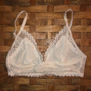cream lace bralette urban outfitters small